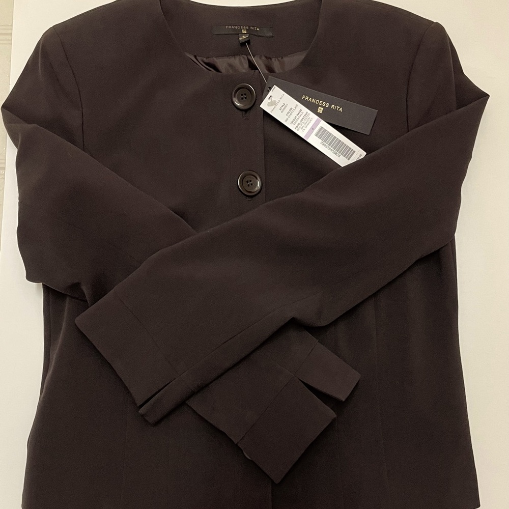NWT Frances Rita essentials brown blazer size 6